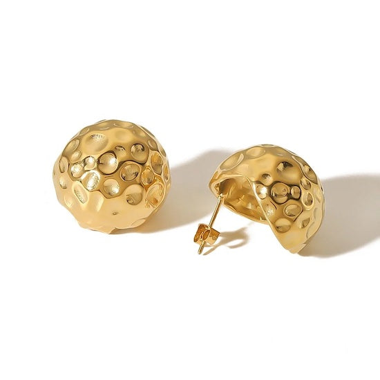 Serene Chunky Studs | Waterproof 18K Gold