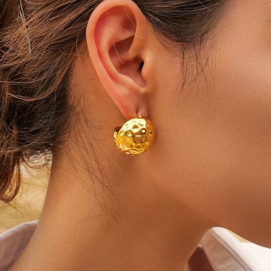 Serene Chunky Studs | Waterproof 18K Gold