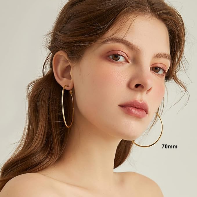 Prema Hoops | Waterproof 18K Gold 20mm To 70mm