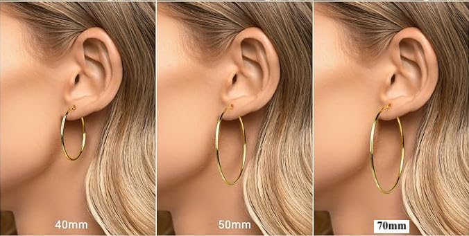 Prema Hoops | Waterproof 18K Gold 20mm To 70mm