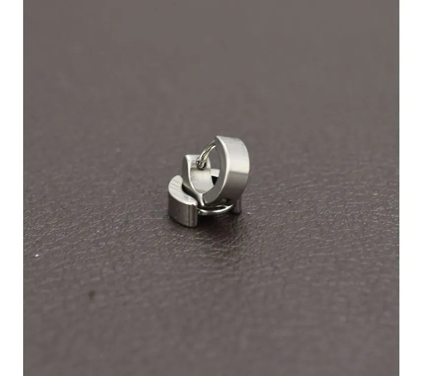 Rimza Huggie Hoops | Waterproof Silver & Black