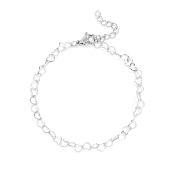 Saddy Heart Chain Bracelet | Waterproof Silver Steel
