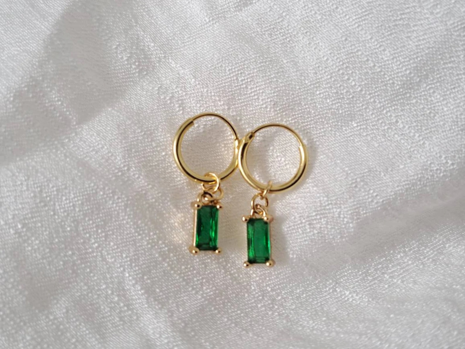 Walnut Emerald Green Hoops