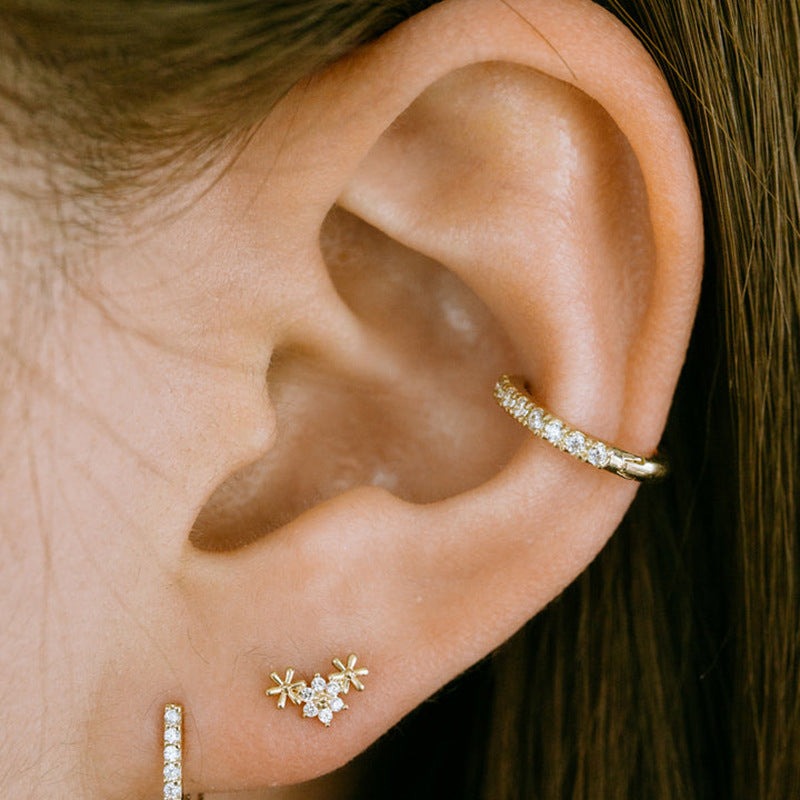 Solae Crystal Screw Back Studs Earrings