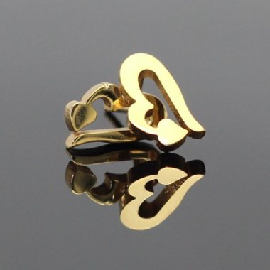 Amellia Love Heart Studs | Waterproof 18k Gold & Silver