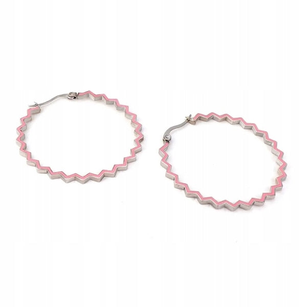 Natalia Wavy Hoops | Waterproof Silver