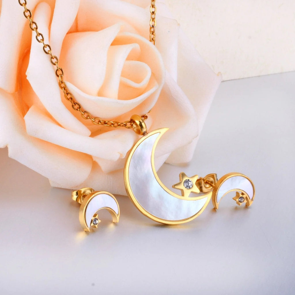 Molly Molly Celestial Pearl Moon-Star Set | Buy Set or Individual