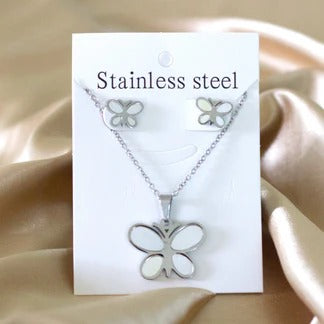Mya Lustrous Pearl Inlay Butterfly Set | Buy Set or Individual