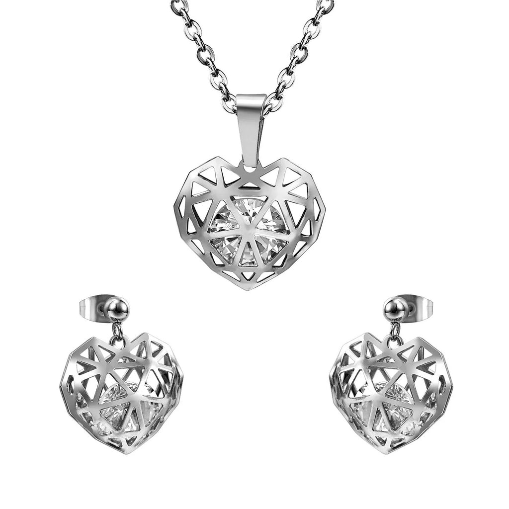 Norey Heart in Cage Crystal Set | Buy Set or Individual