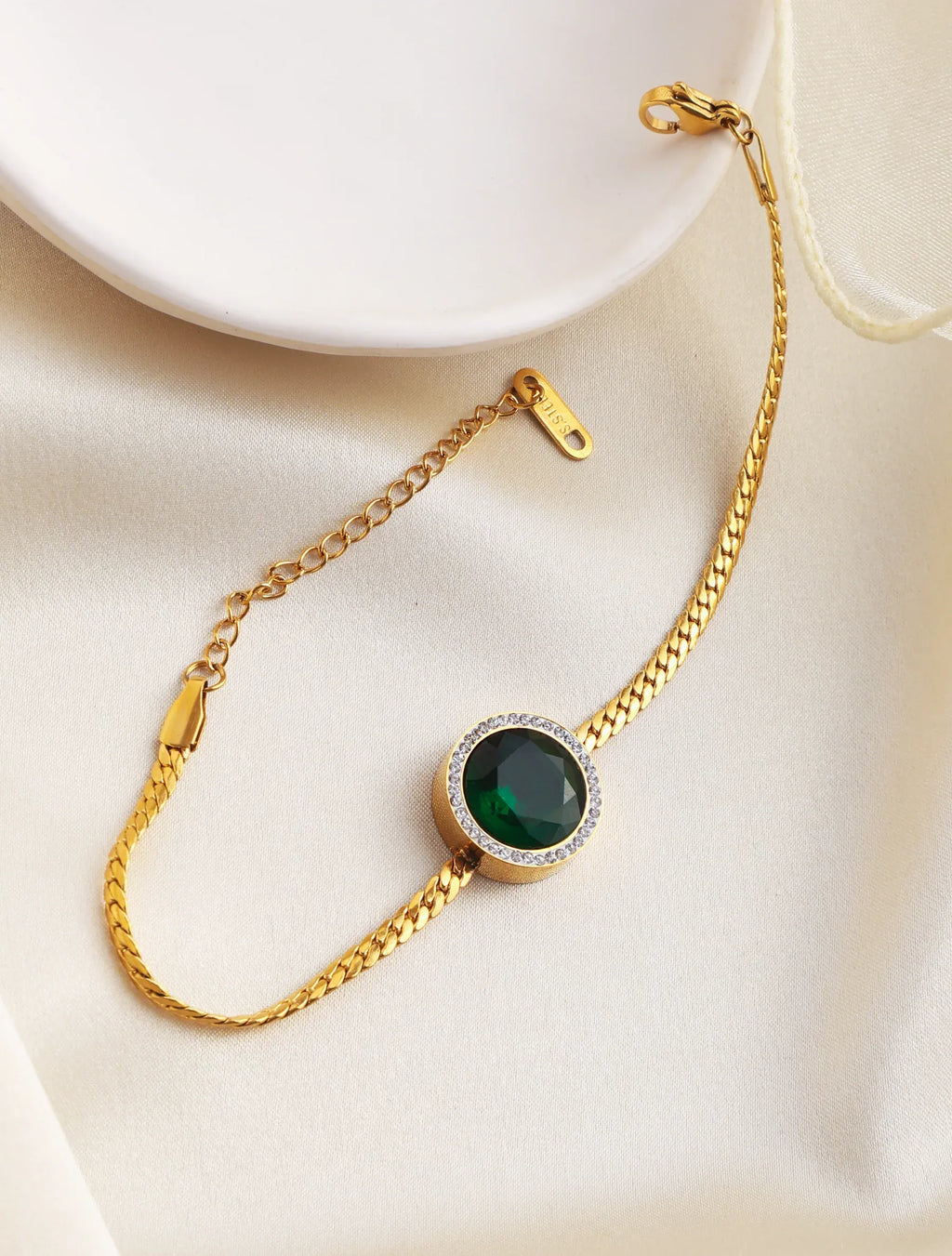 Esmira Emerald Bracelet | Waterproof 18k Gold