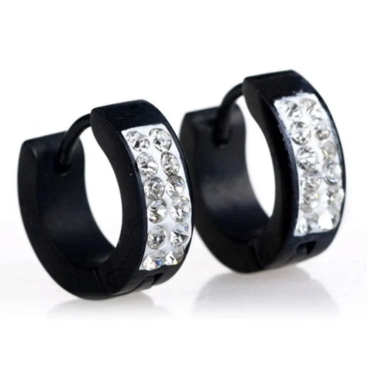 Catherine Jewel Hoops | Waterproof 18k Gold, Silver & Black