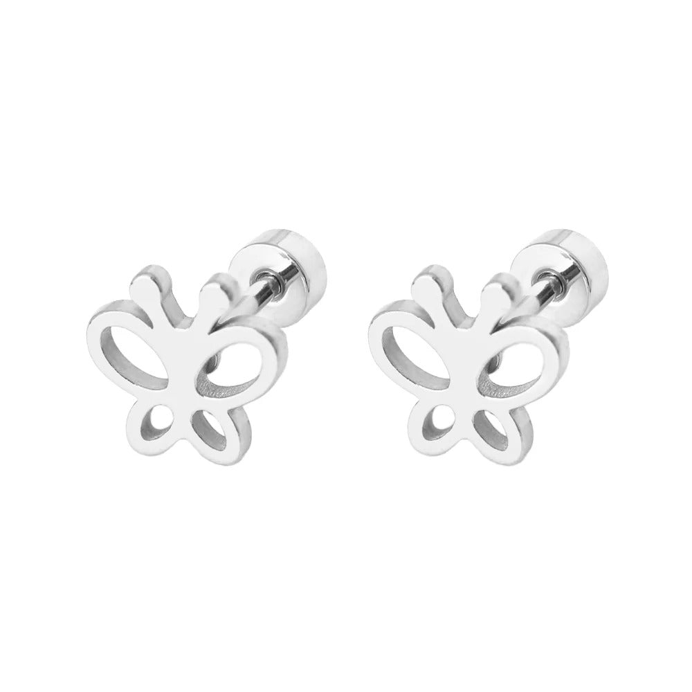 Amie Butterfly Studs | Waterproof 18k Gold & Silver