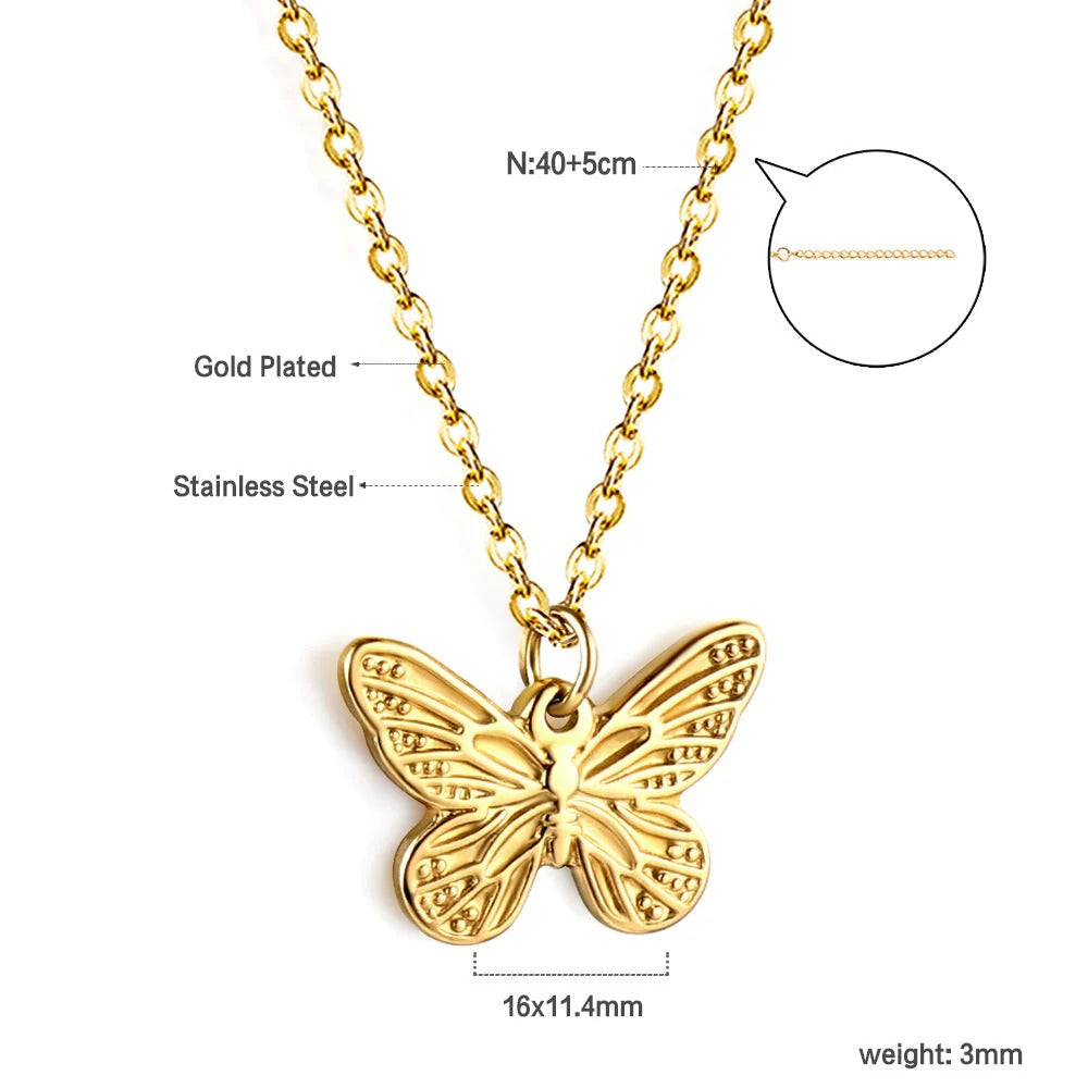 Blake Butterfly Necklace | Waterproof 18k Gold