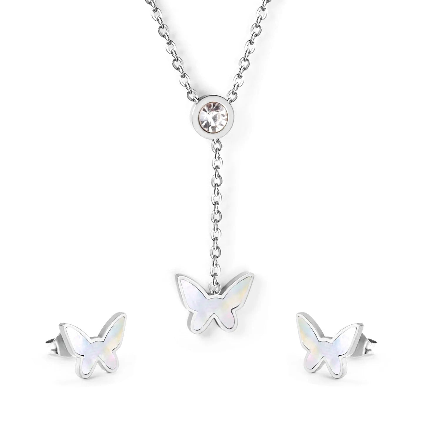 Wren Butterfly Drop Set with CZ Accent | Buy Set or Individual