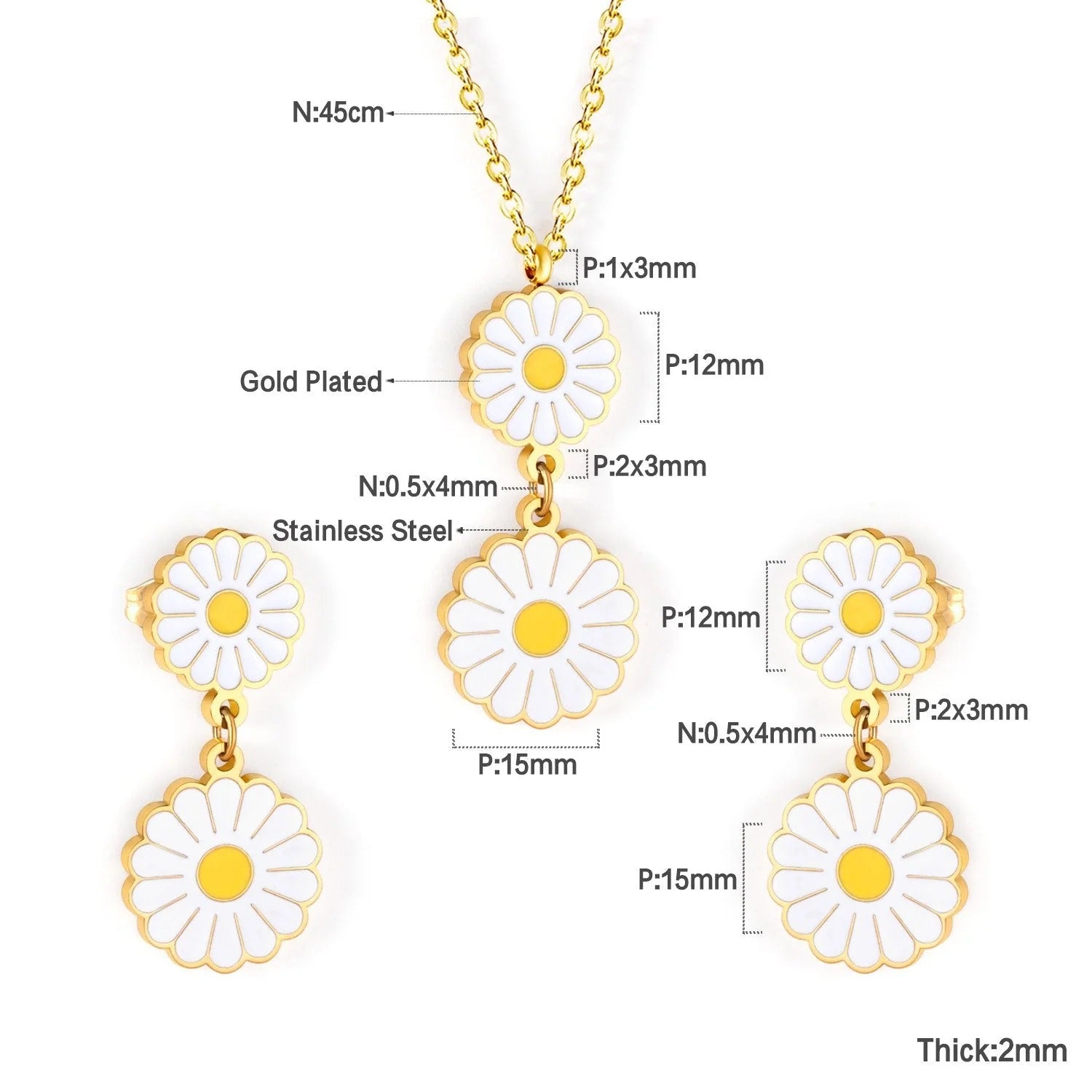 Vivienne Daisy Drop Set | Buy Set or Individual