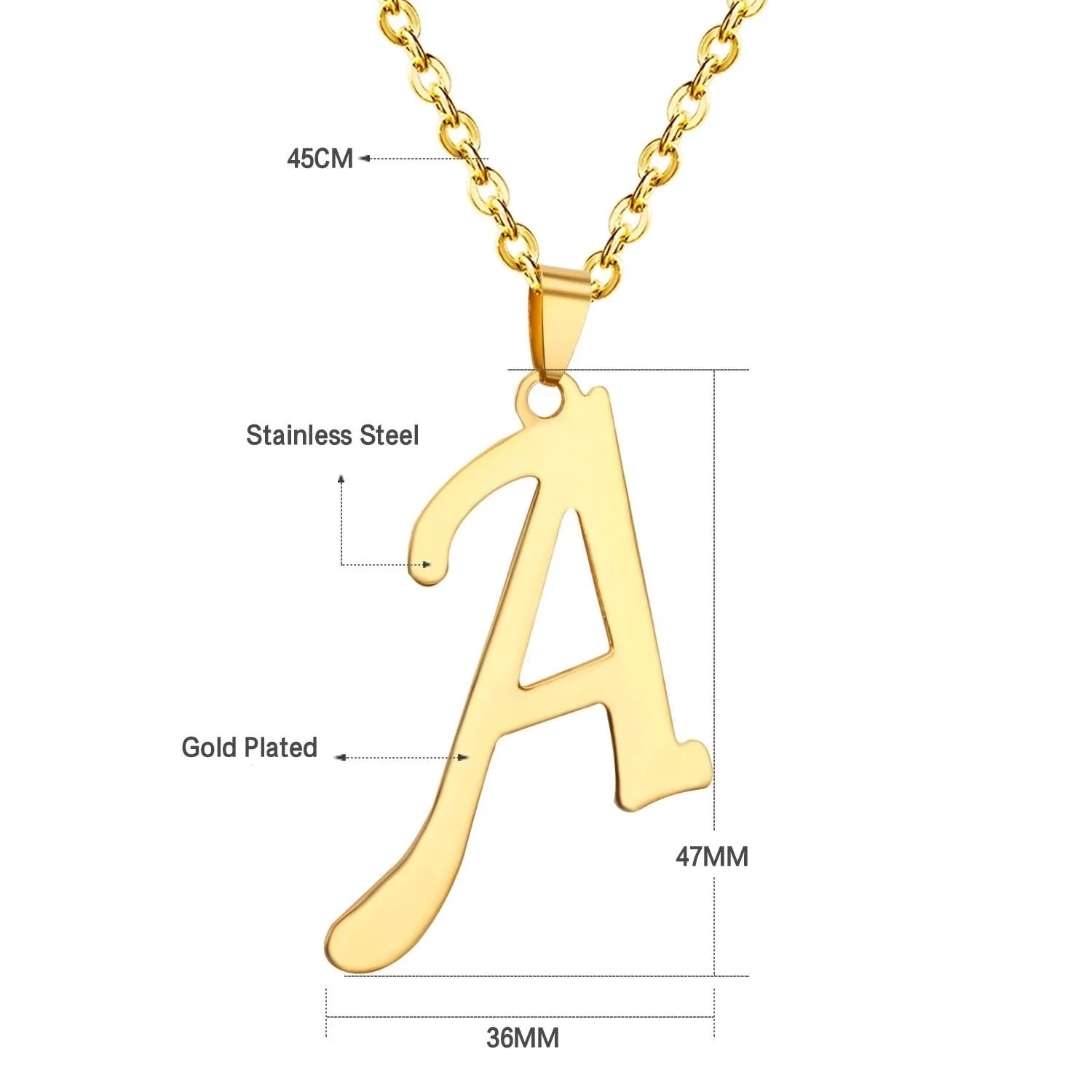 Jessie Initial Letter Necklace