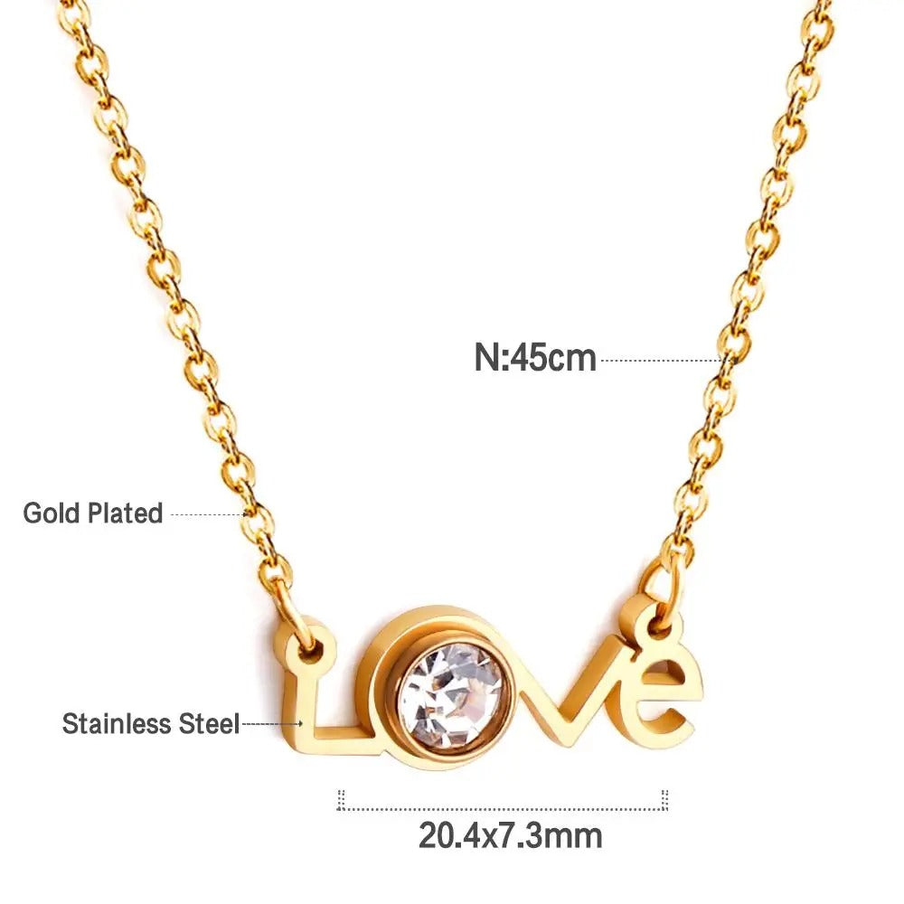 Aurora Love Necklace | Waterproof 18k Gold
