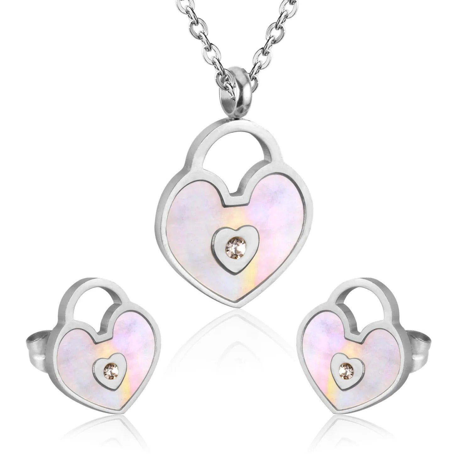 Nala Radiant Pearl Inlay Padlock Set | Buy Set or Individual