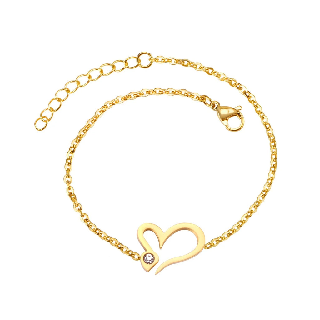 Bonnie Love Heart Bracelet | Waterproof 18k Gold & Silver
