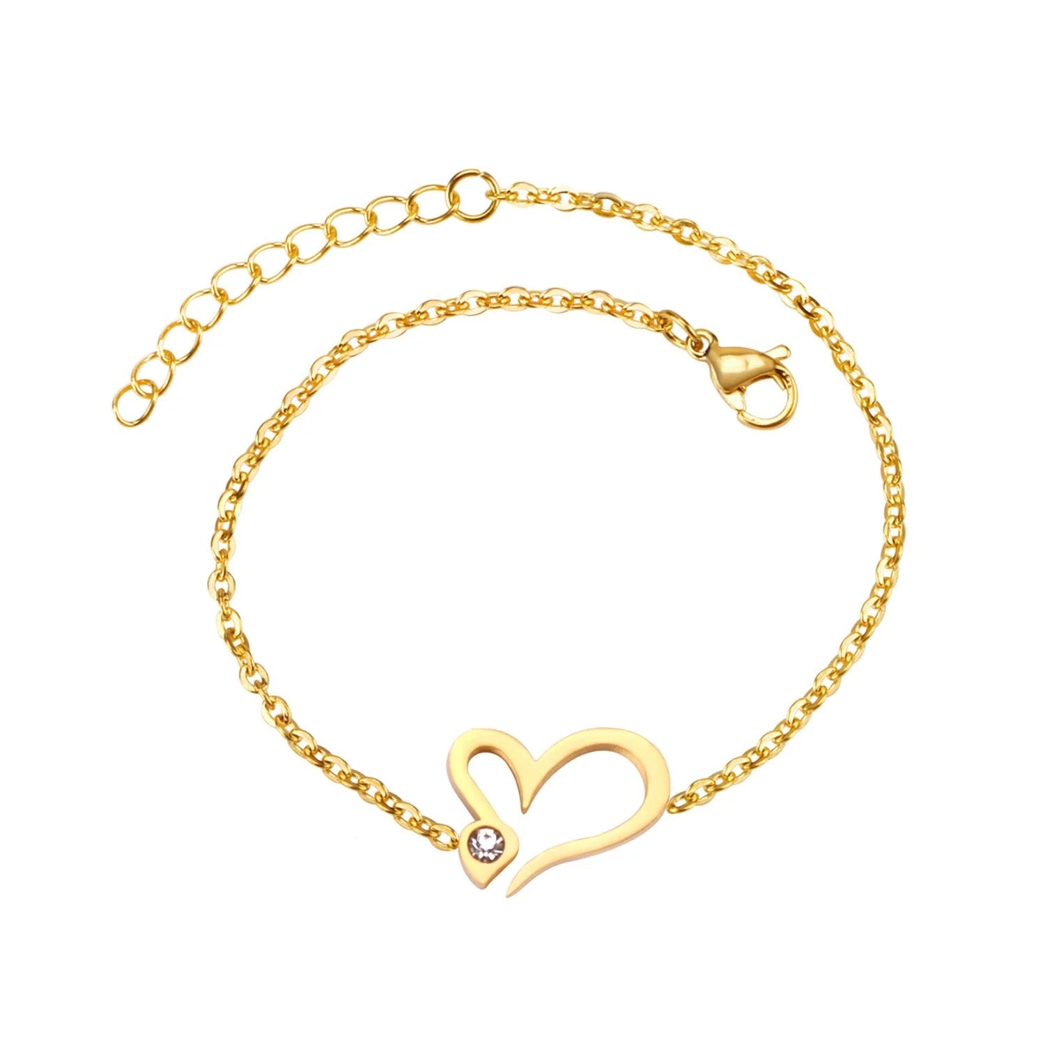 Bonnie Love Heart Bracelet | Waterproof 18k Gold & Silver