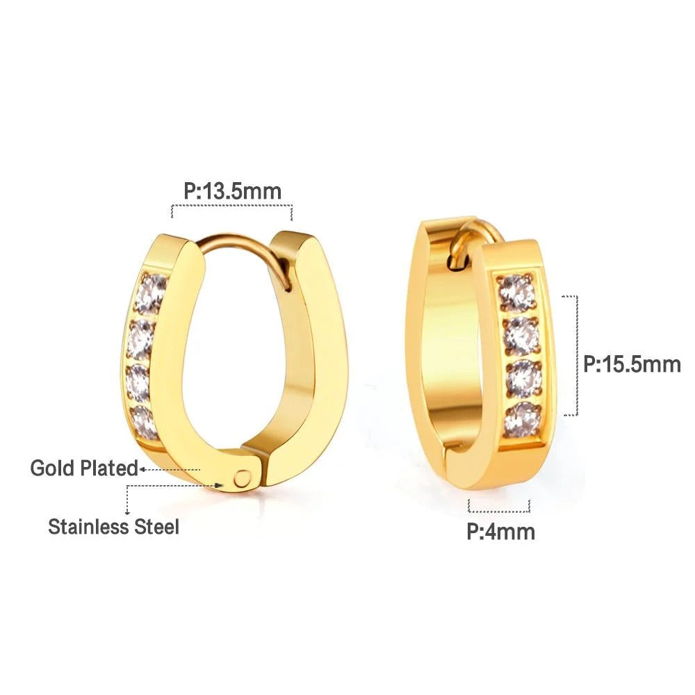 Kamila Jewel Hoops | Waterproof 18K Gold & Silver