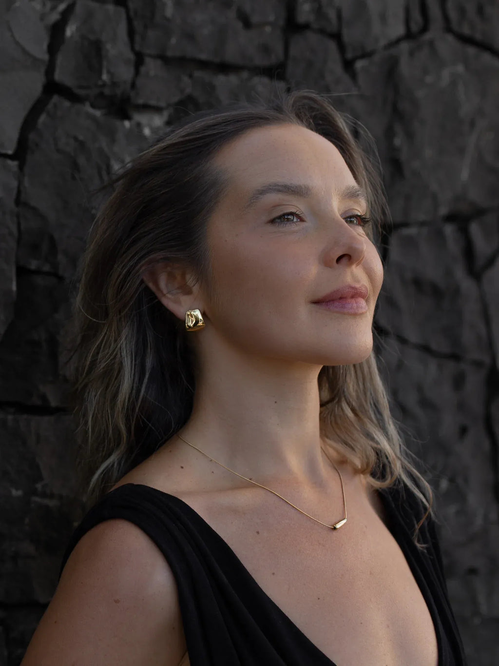 Tantine Gold Bar Necklace | Waterproof 18k Gold