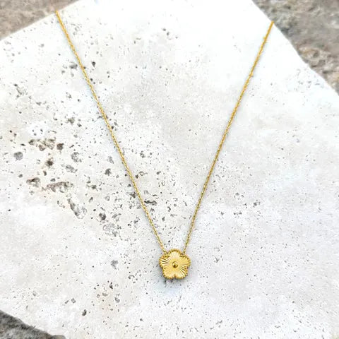 Bronte Five-Leaf Gold Clover Necklace | Waterproof 18k Gold