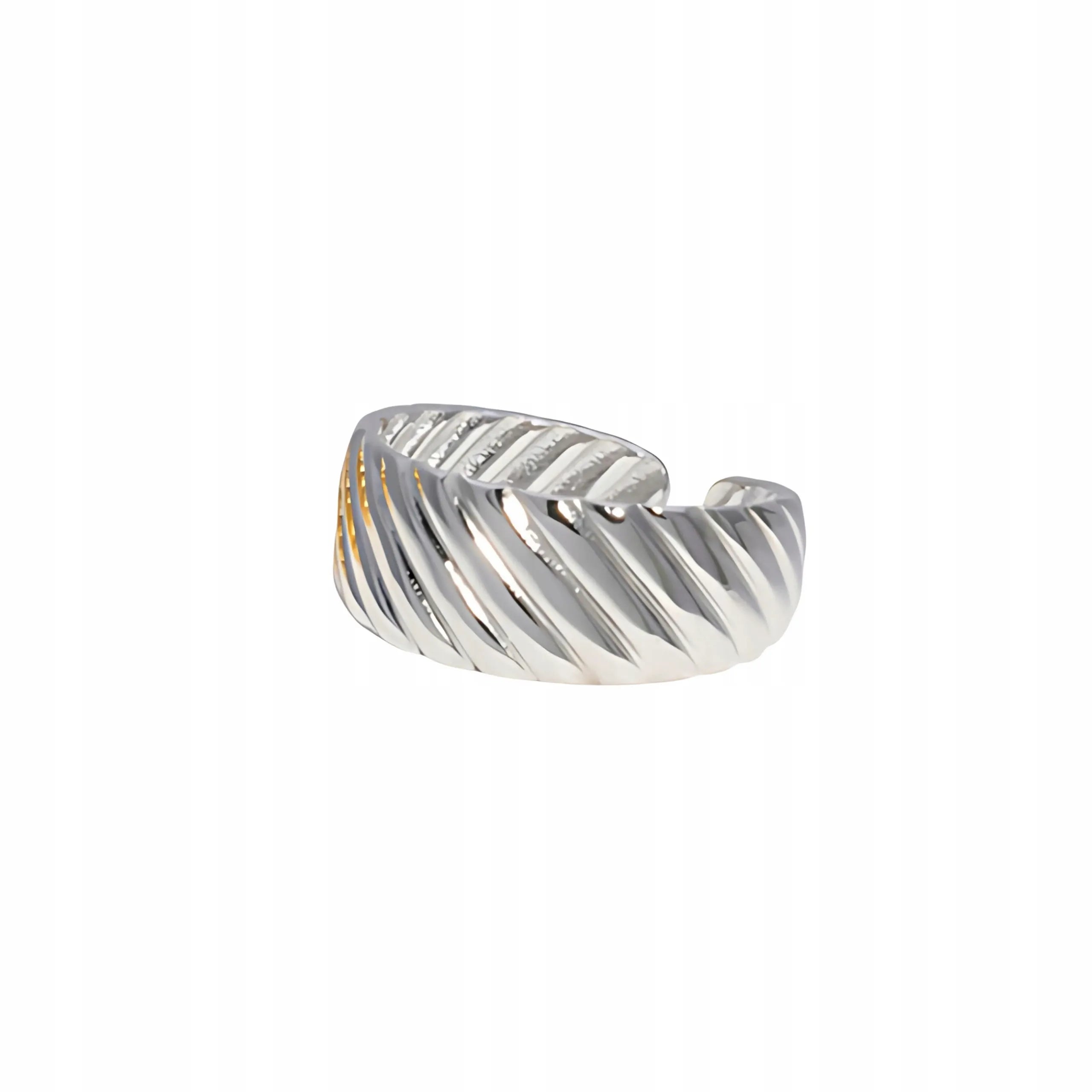 Aethel Textured Wrap Adjustable Ring | Waterproof 18k Gold & Silver