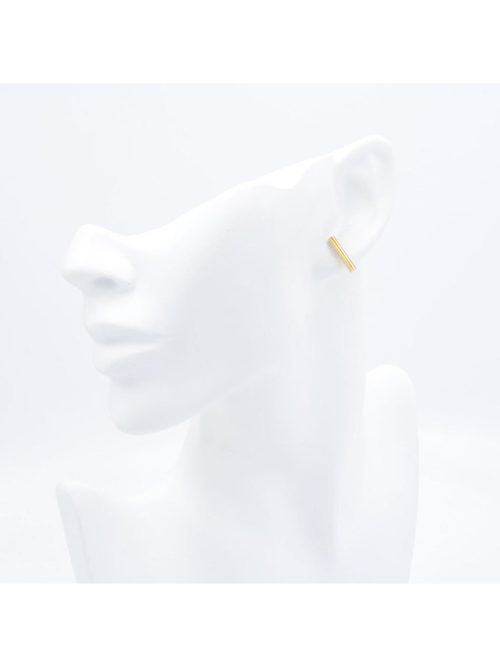 Phoebe Rounded bar Gold Studs