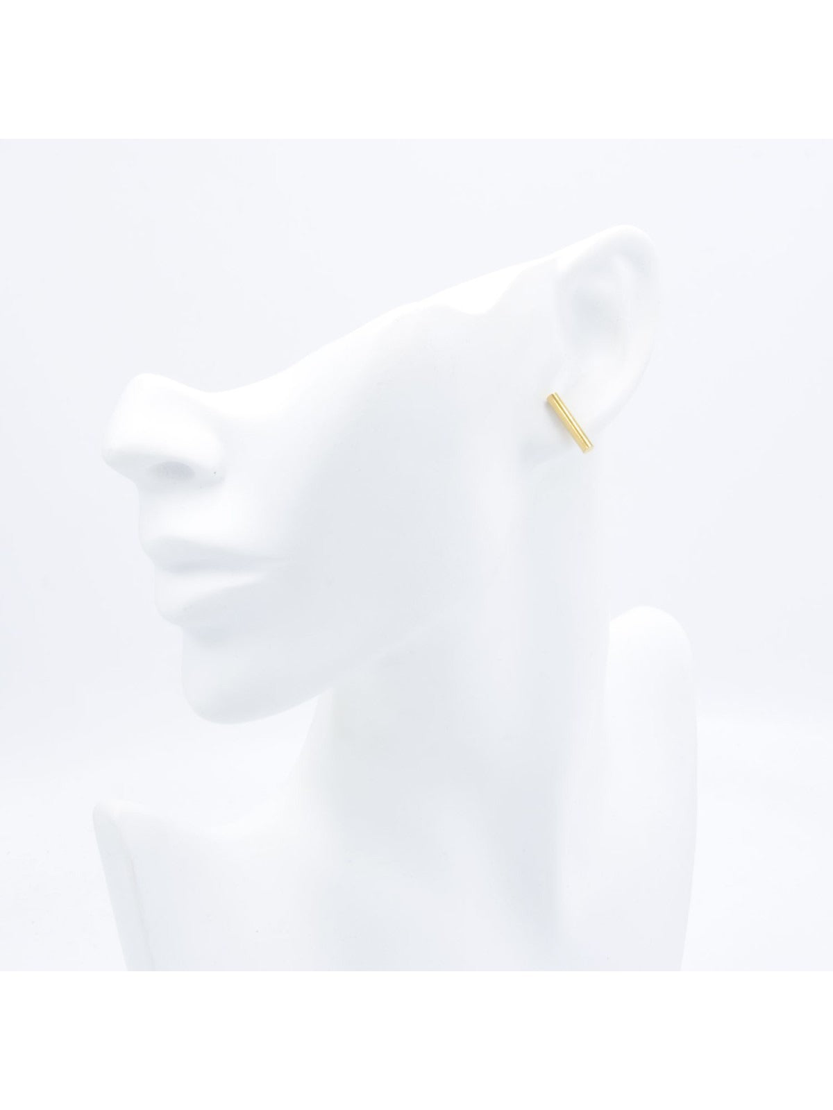 Phoebe Rounded bar Gold Studs