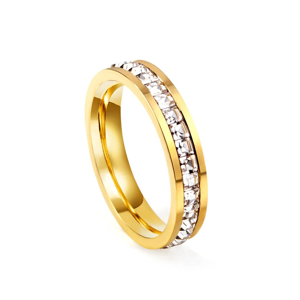 June Jewelled Band Ring | Waterproof 18K Gold