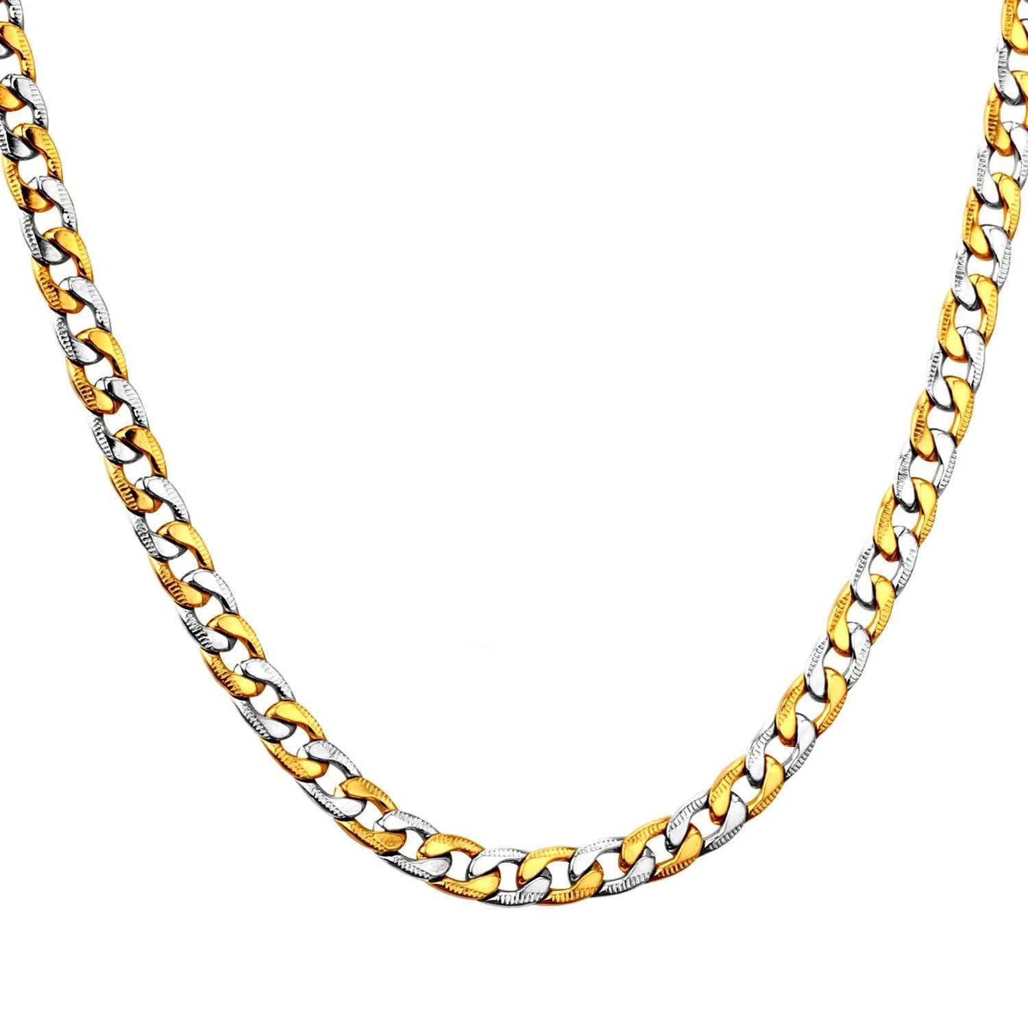 Andreas	Cuban Necklace 50cm & Bracelet 22cm Two-tone Set-	Buy Set or Individually
