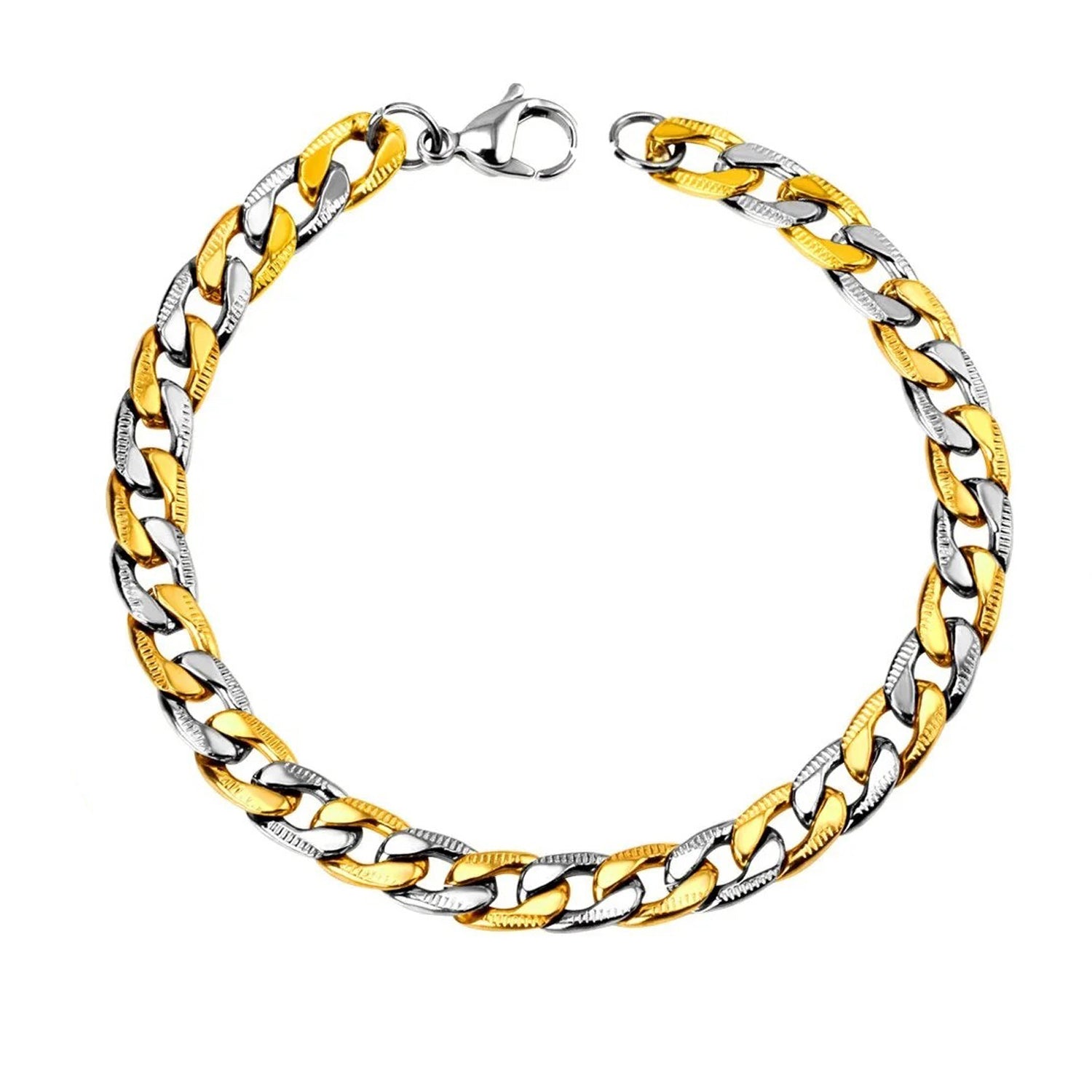 Andreas	Cuban Necklace 50cm & Bracelet 22cm Two-tone Set-	Buy Set or Individually