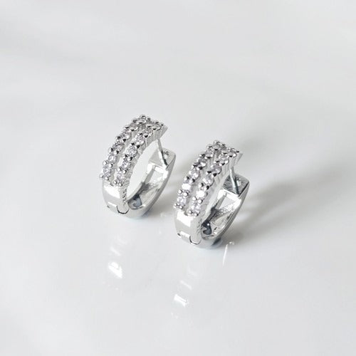 Catherine Jewel Hoops | Waterproof 18k Gold, Silver & Black
