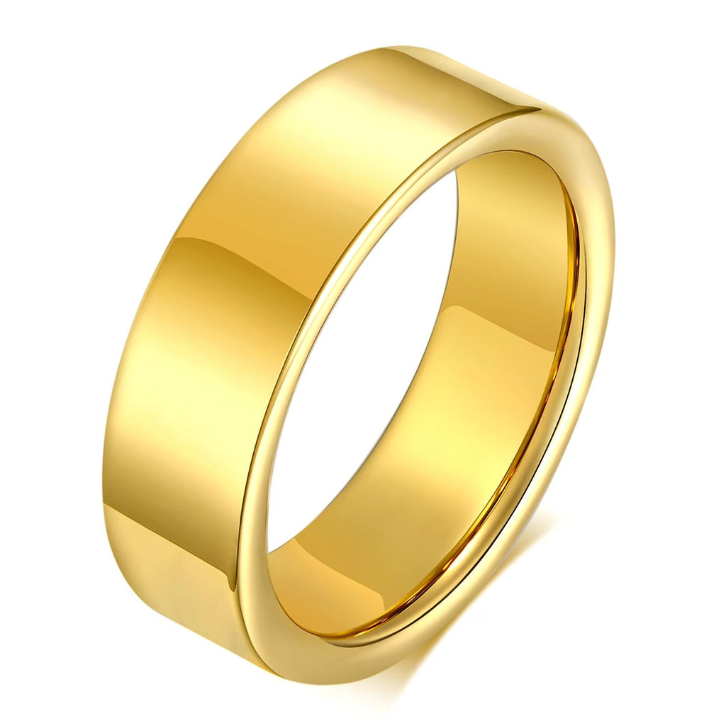 Lucy Brushed Band Ring | Waterproof 18K Gold