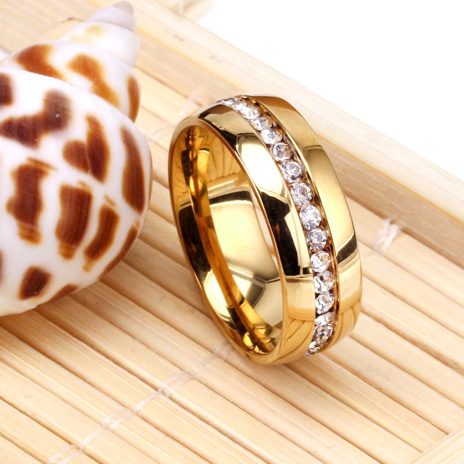 Lili Jewelled Band Ring | Waterproof 18K Gold & Silver