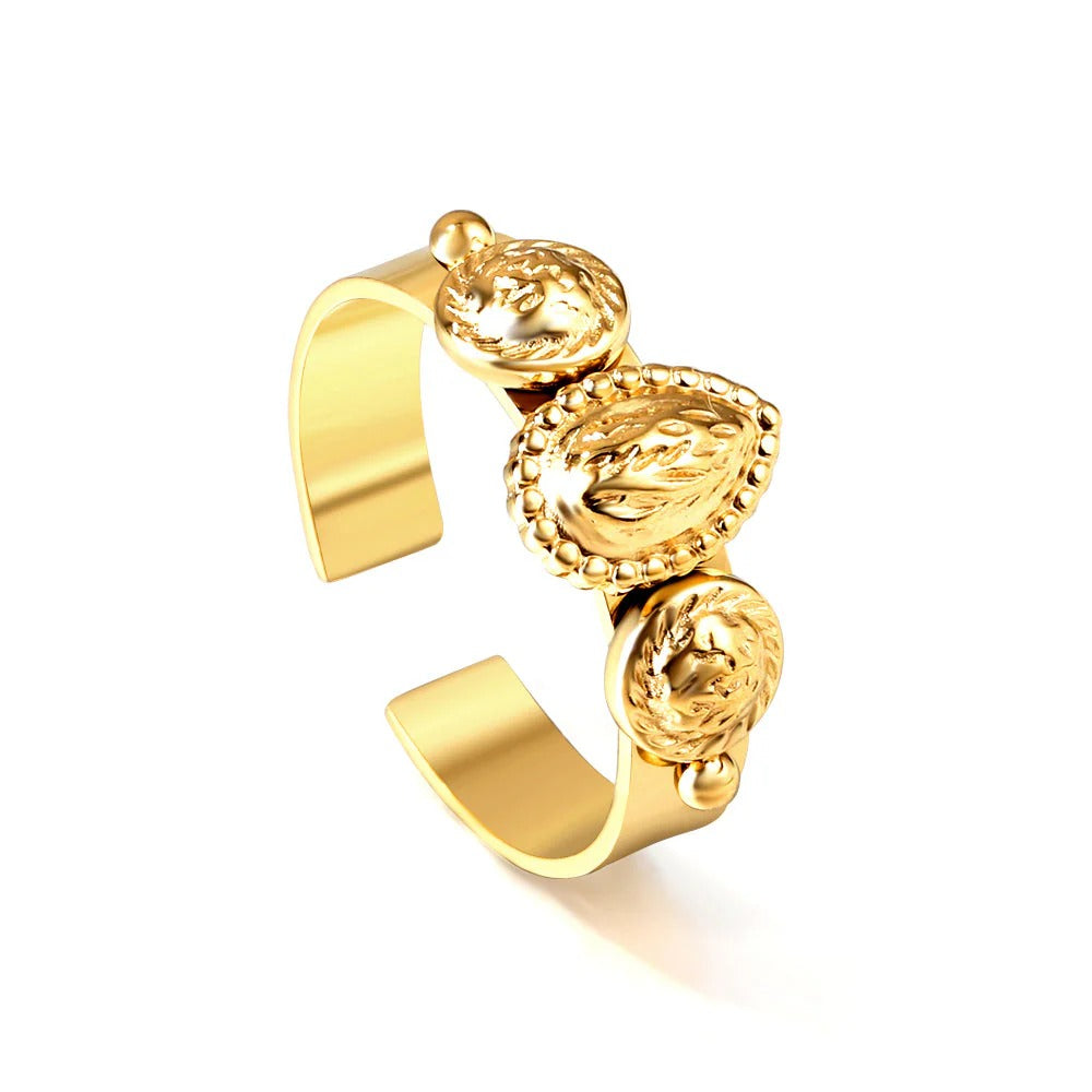 Isabell Open Cuff Ring | Waterproof 18K Gold