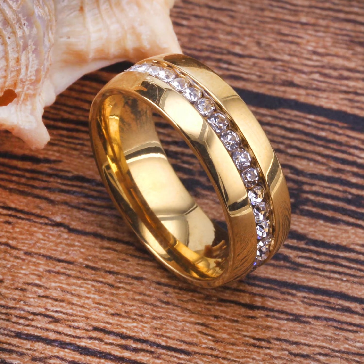 Lili Jewelled Band Ring | Waterproof 18K Gold & Silver