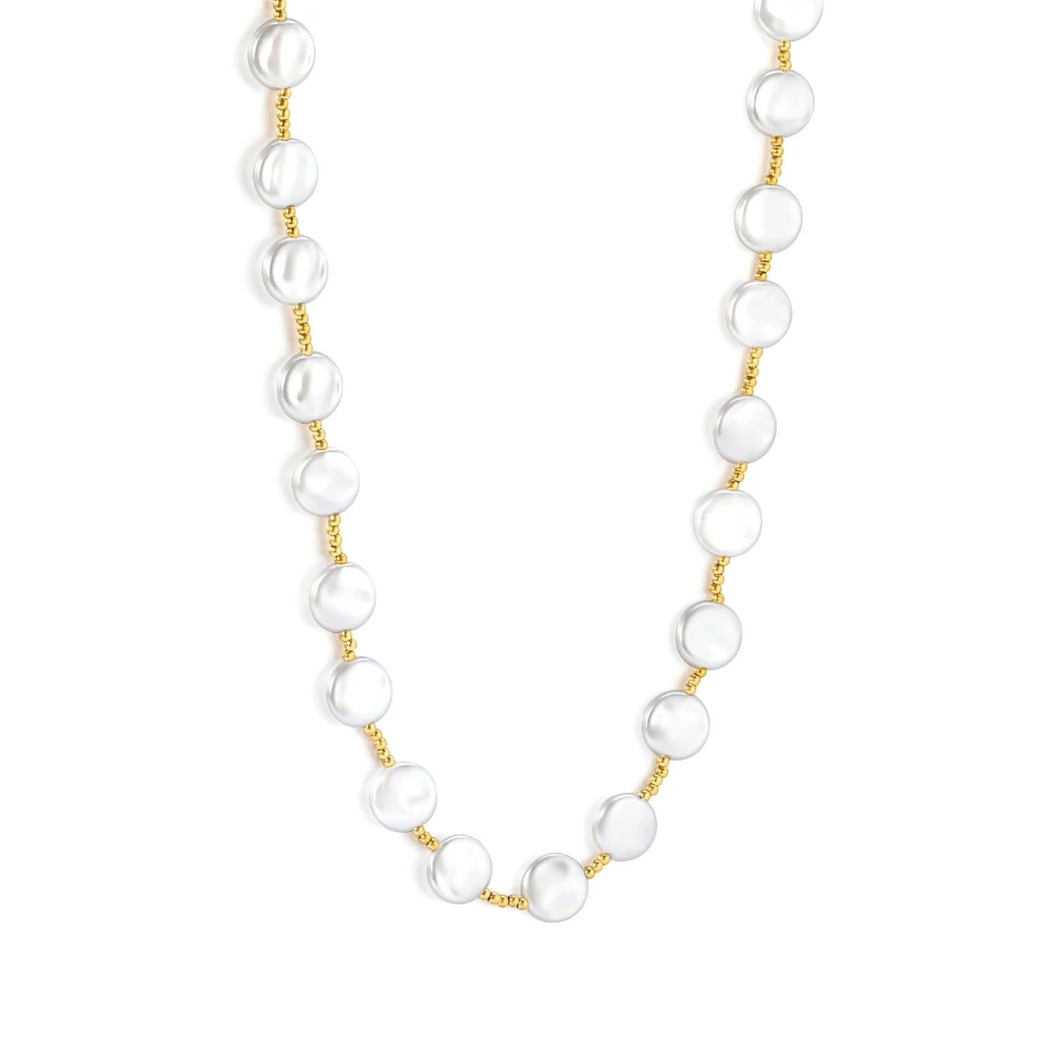 Dorothy Pearl Station Necklace | Waterproof 18k Gold & Silver
