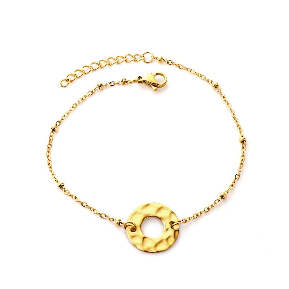 Harley Prosperity Disc Bracelet | Waterproof 18k Gold & Silver