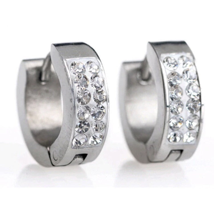 Catherine Jewel Hoops | Waterproof 18k Gold, Silver & Black