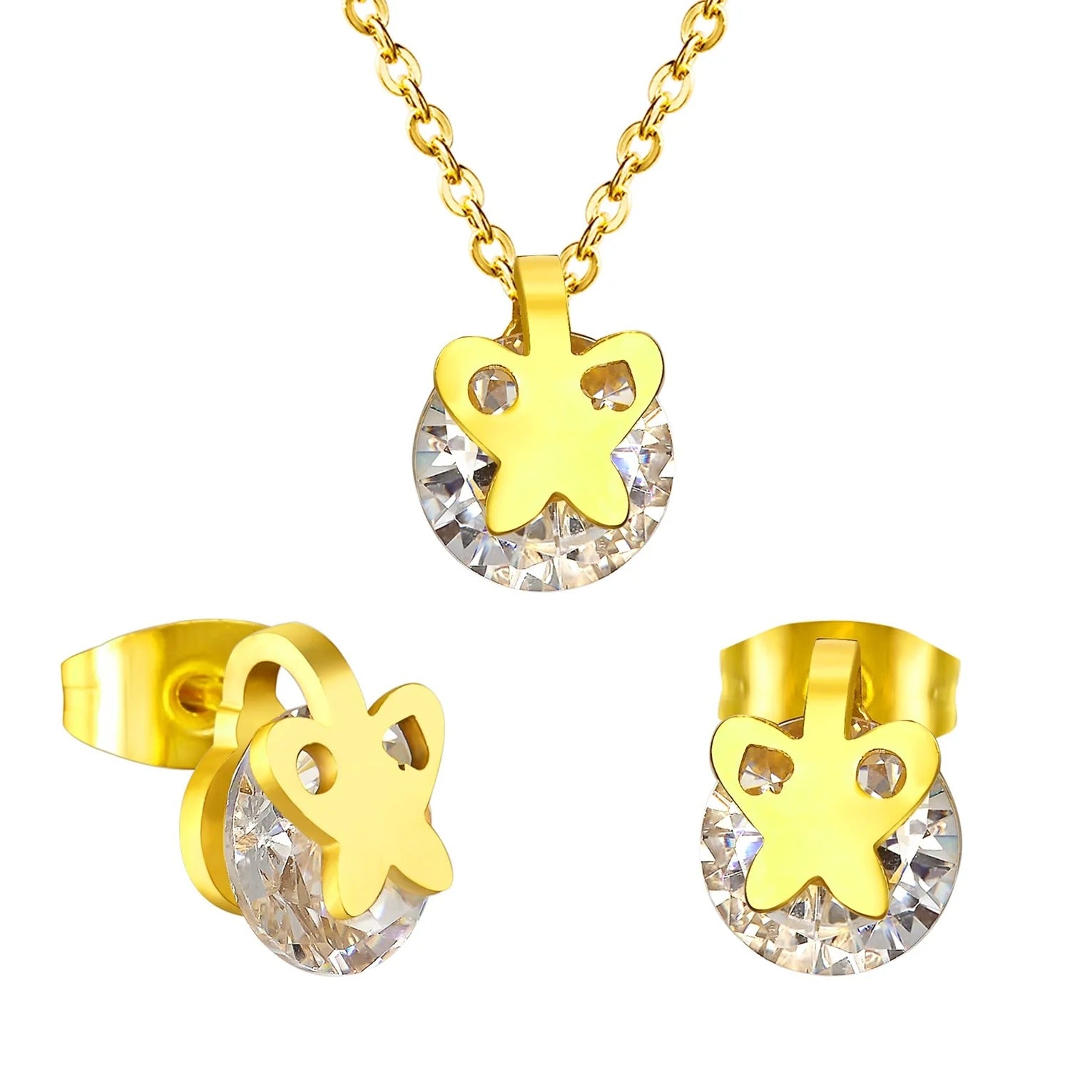Novea Crystal-Backed Butterfly Set | Buy Set or Individual