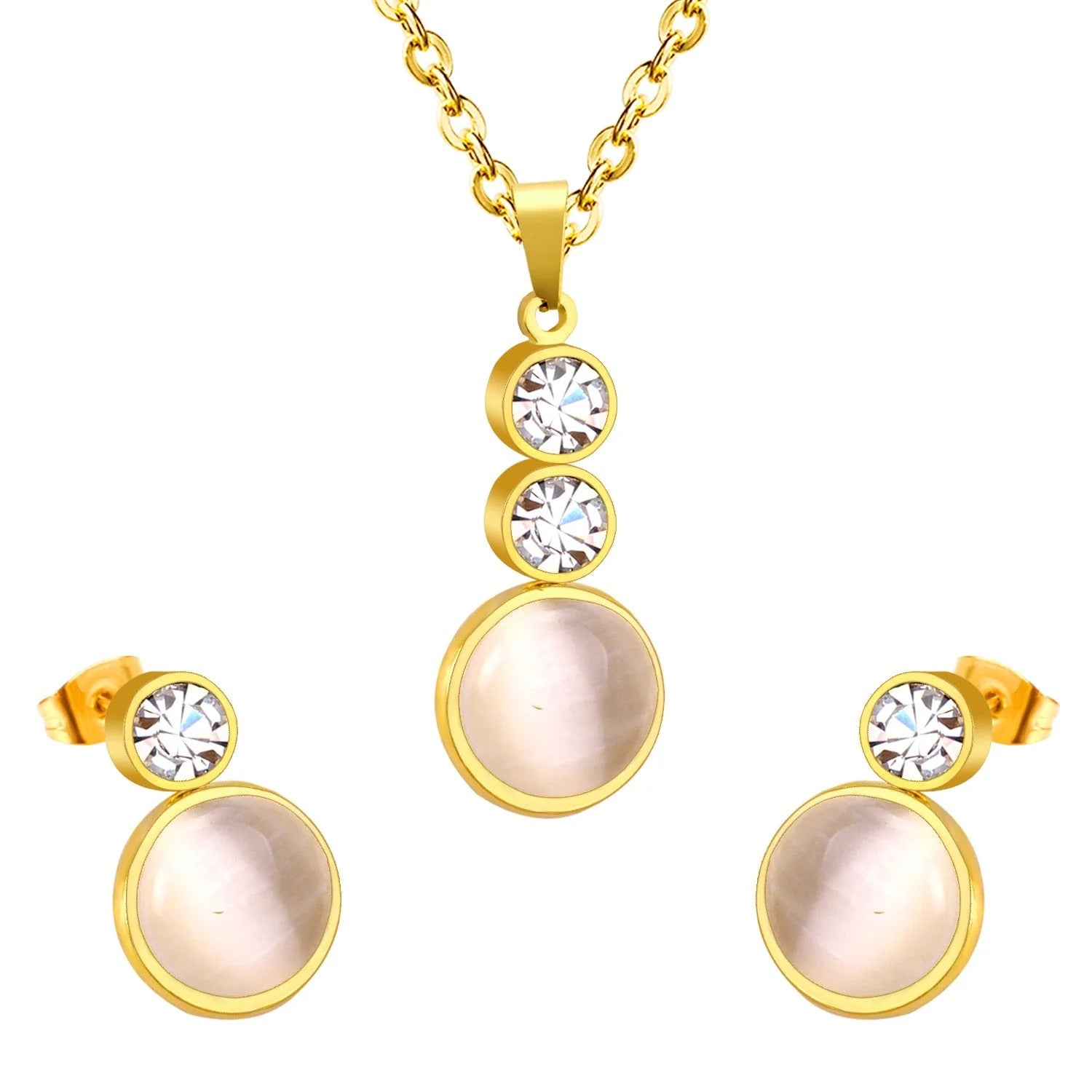 Olevia Dual Stone Accent Enamel Orb Set | Buy Set or Individual