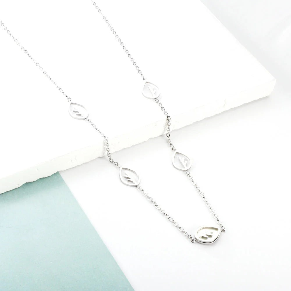 Ember Shell Leaves Necklace | Waterproof 18k Gold & Silver