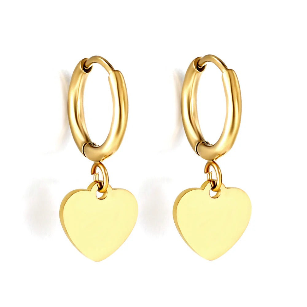 Whisper Heart Huggie Hoops