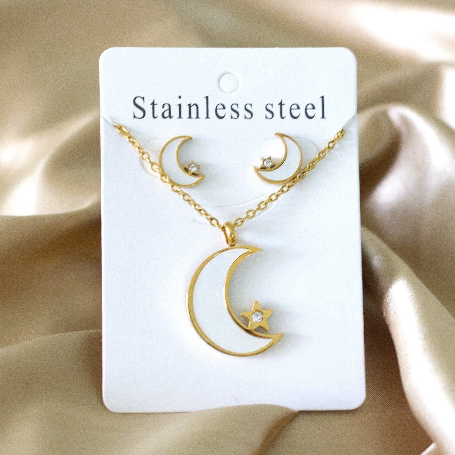 Molly Molly Celestial Pearl Moon-Star Set | Buy Set or Individual