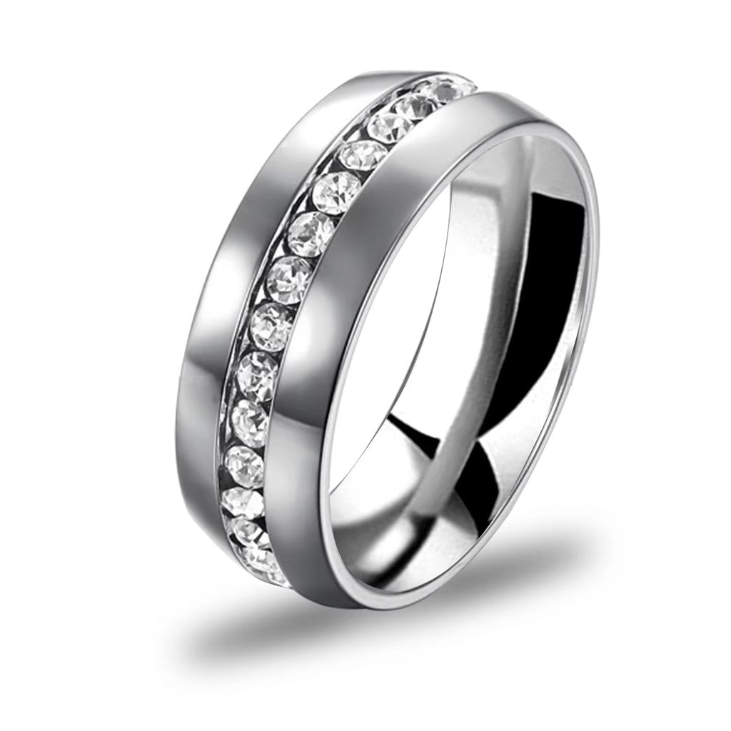 Lili Jewelled Band Ring | Waterproof 18K Gold & Silver