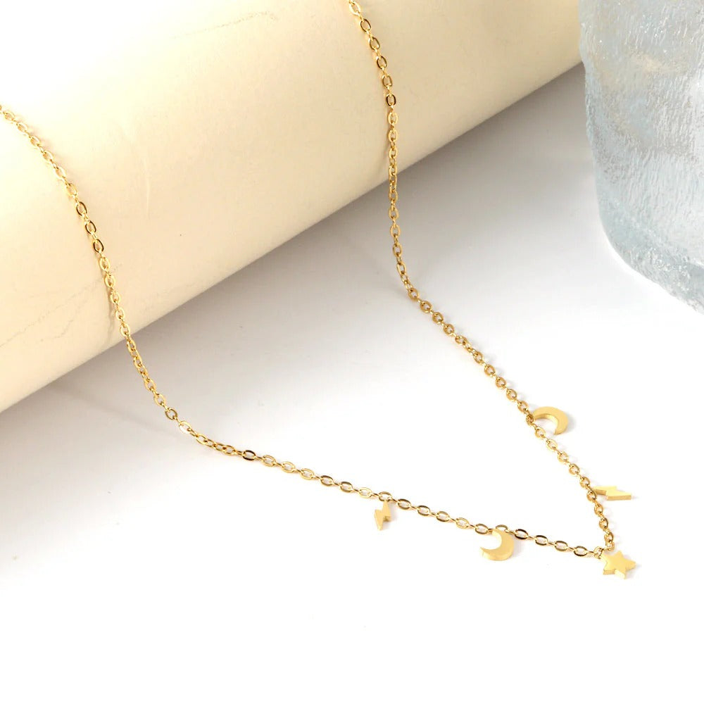 Erica Cosmic Charm Necklace | Waterproof 18k Gold