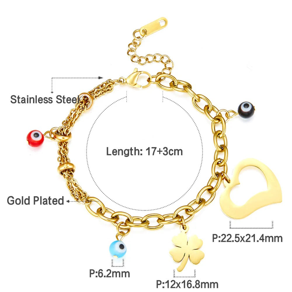 Harper Lucky Charms Bracelet | Waterproof 18K Gold