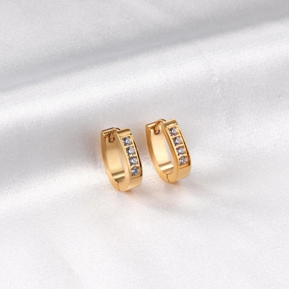 Kamila Jewel Hoops | Waterproof 18K Gold & Silver